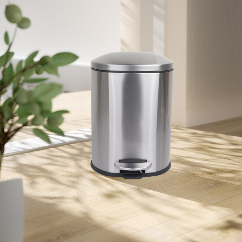 5L 30L Stainless Steel Dust Bin with Soft Close Lid WBO008