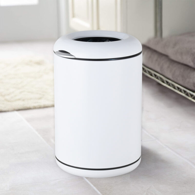 5 liter round stainless steel trash can with soft close function-WBO020