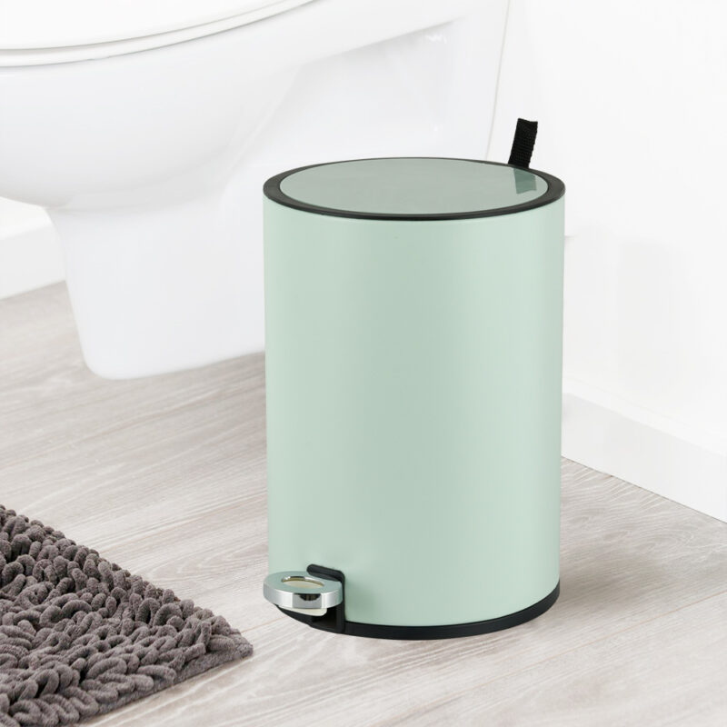 5L, 8L, 12L INS Style Household Bathroom Pedal Trash Can with Lid-WBO021 - Image 7