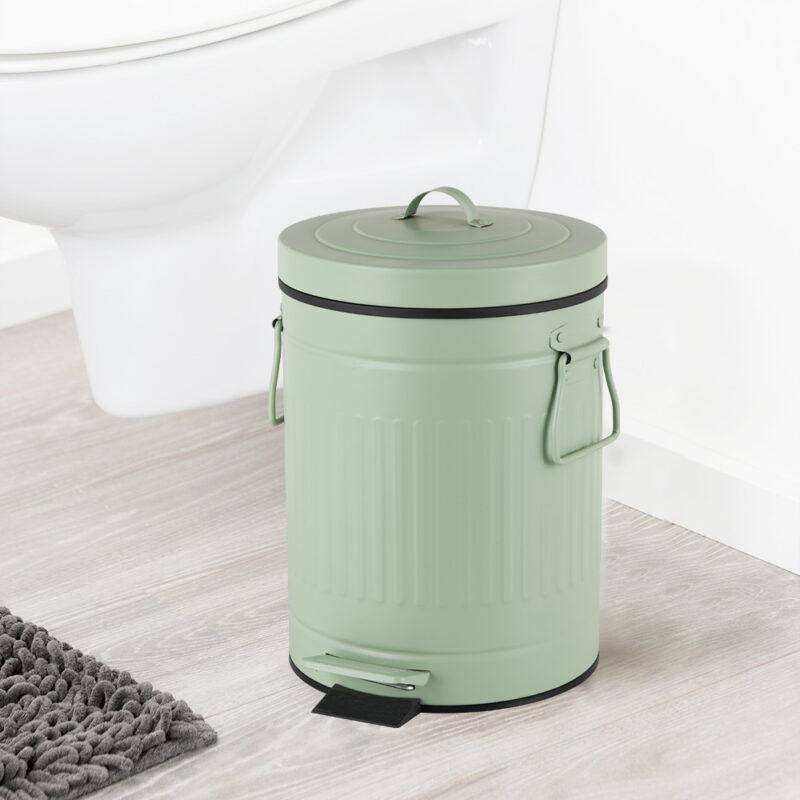 Round Vintage Garbage Bin Trash Can WBR004
