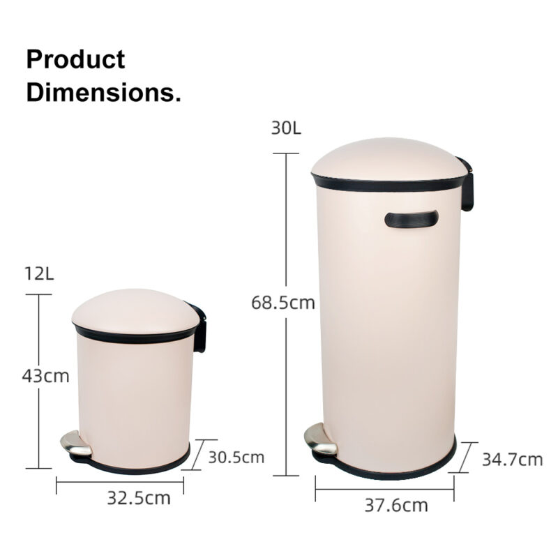Metal Dome lid Waste Bin WBR005 - Image 2