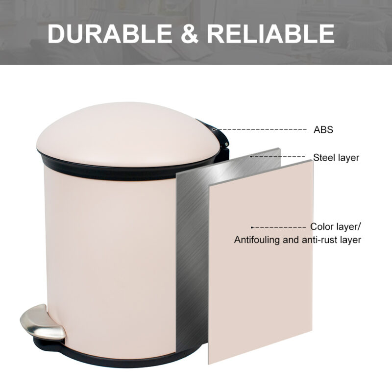 Metal Dome lid Waste Bin WBR005 - Image 5