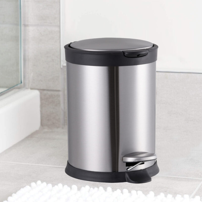 5L Trash Can with Foot Pedal Waste Basket WBR045