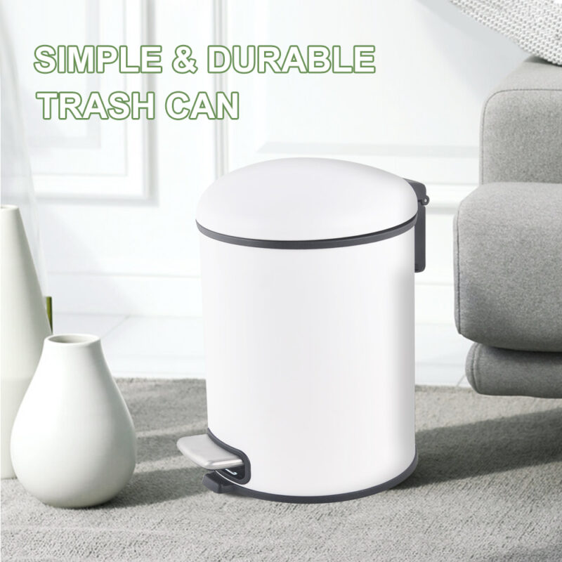 2.1 Gallon Small Trash Can with Lid WBR065 - Image 3