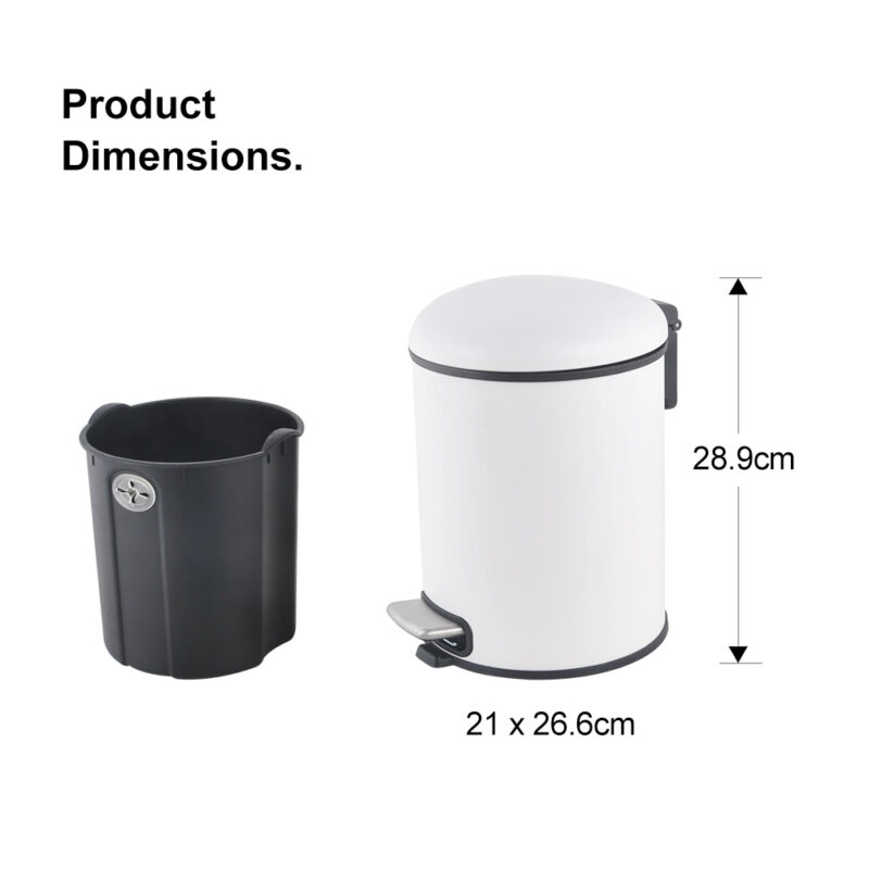 2.1 Gallon Small Trash Can with Lid WBR065 - Image 8