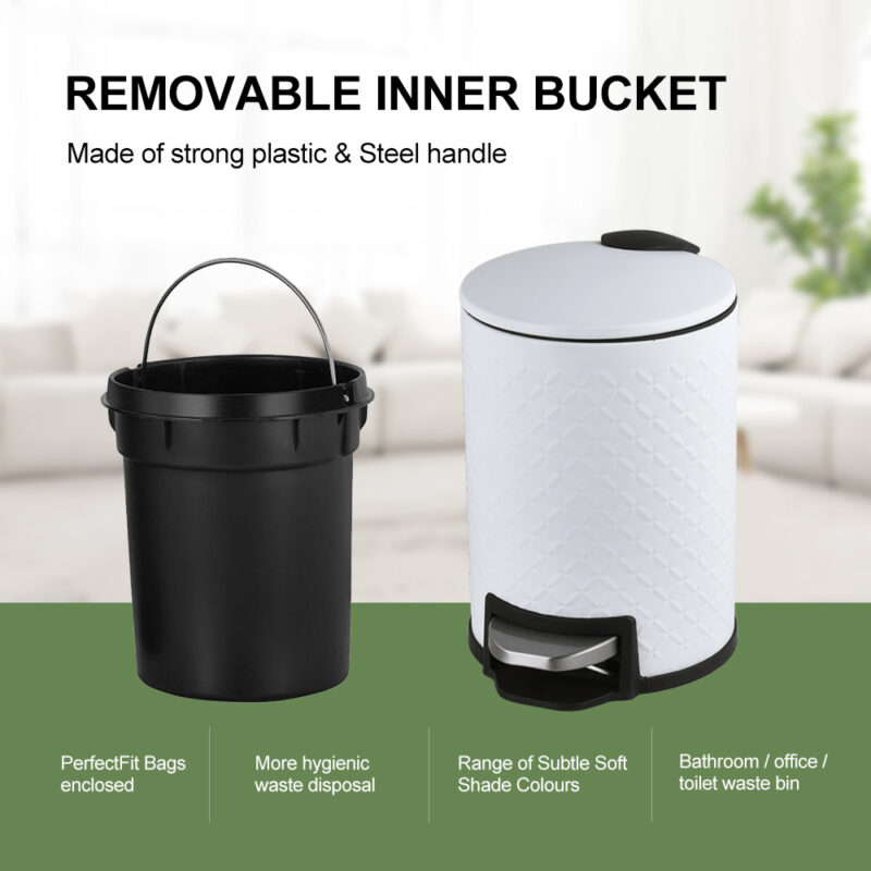 3/5/30 Liter Step Open Garbage Trash Can WBR073 - Image 2