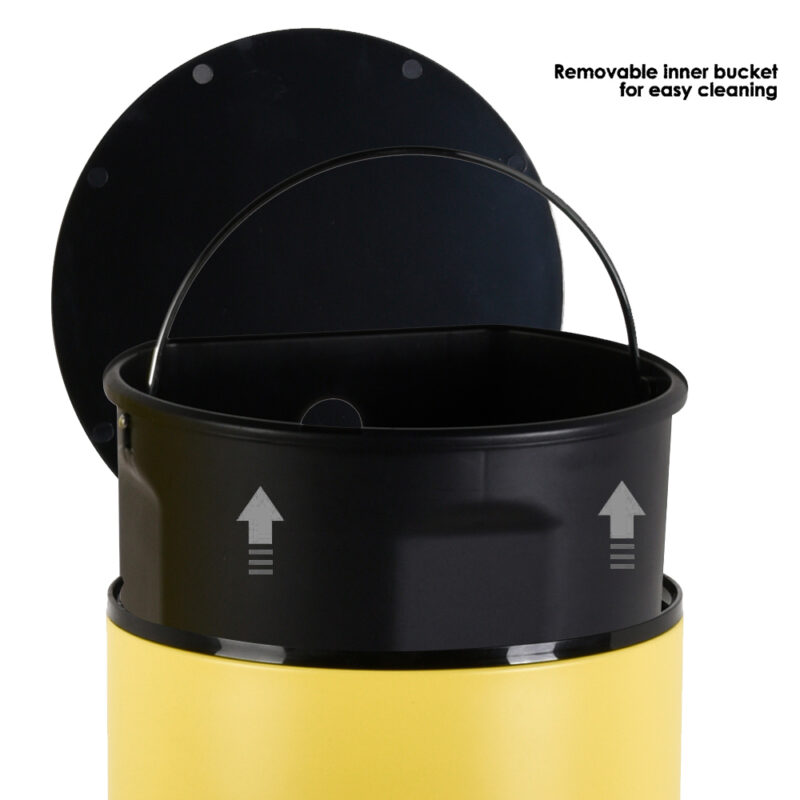 Trash Can with Lid Soft Close and Removable Inner  WBR077 - Image 3