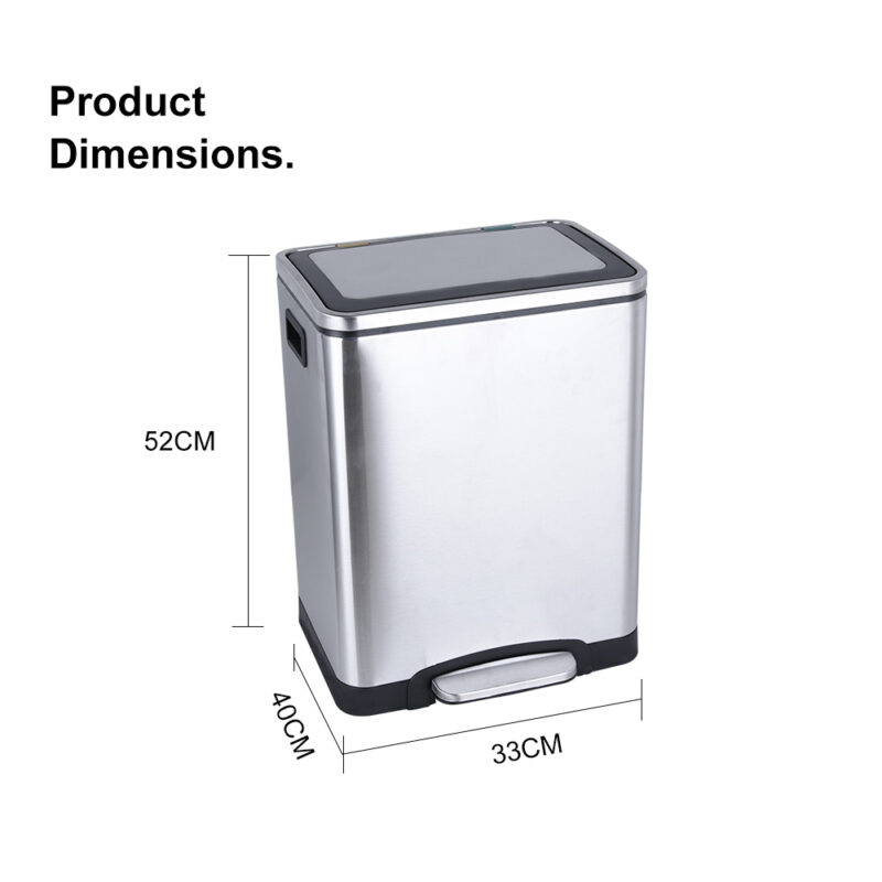 30L 2x3.96 Gallon Garbage Can WBS005 - Image 2