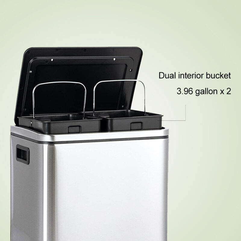 30L 2x3.96 Gallon Garbage Can WBS005 - Image 5