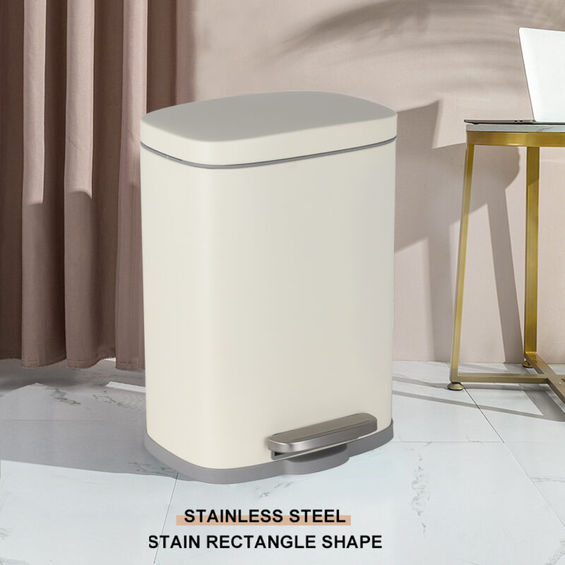 5/12/30L stainless steel trash can with manual foot lever wbs007 - Image 2