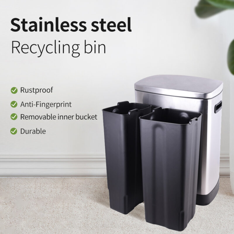 Trash Can & Recycle Stainless Steel Lid WBS012 - Image 2