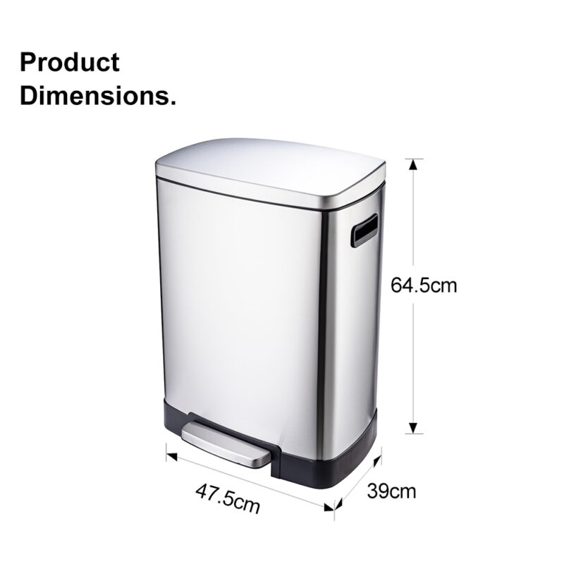 Trash Can & Recycle Stainless Steel Lid WBS012 - Image 3