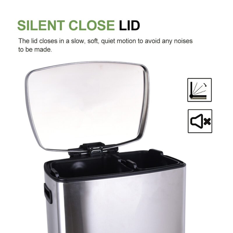 Trash Can & Recycle Stainless Steel Lid WBS012 - Image 5