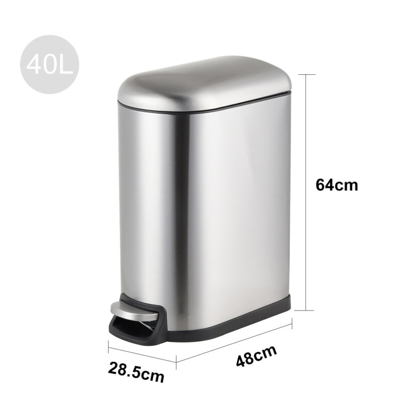 Smudge Resistant Trash Can with Foot Pedal WBS013 - Image 5