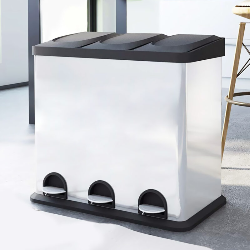 60l Trash Can Pedal  Stainless Steel Lid  Wbs034