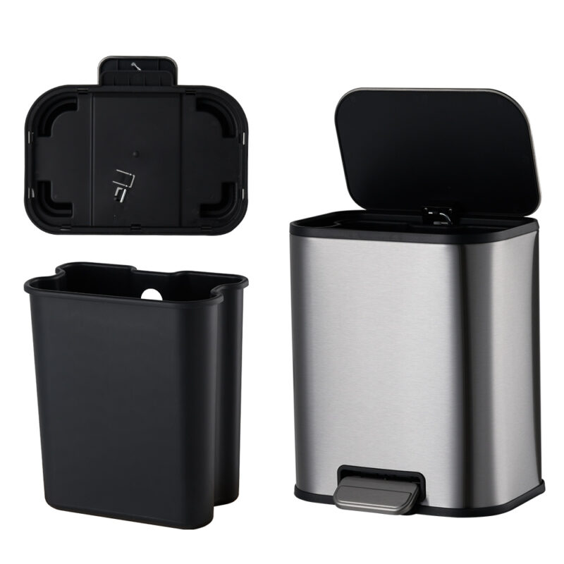 Stylish design stainless steel pedal bin WBS105 - Image 7