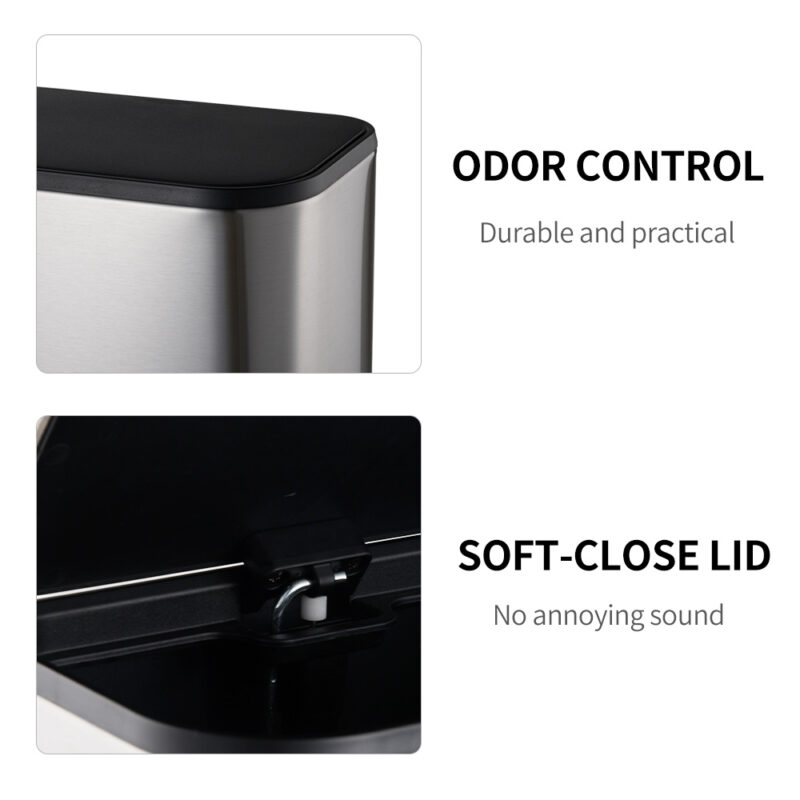 Stylish design stainless steel pedal bin WBS105 - Image 5