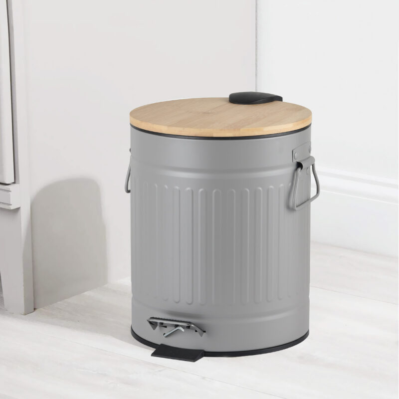 Eco-friendly Pedal Waste Bin With Bamboo Lid-WBR004 - Image 10