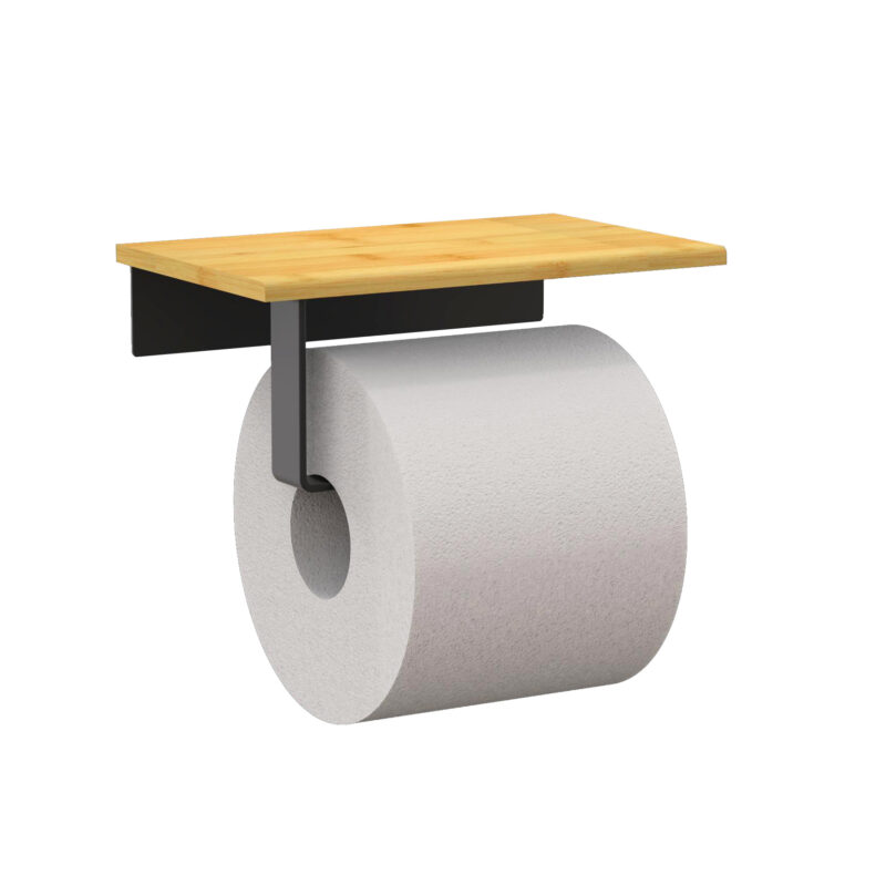 Bathroom Toilet Roll Paper Holder with Phone Shelf TH028B - Image 5