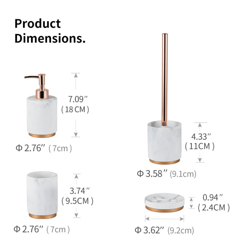 4Pcs Plastic Home Accessories Set BA014S04 - Image 3