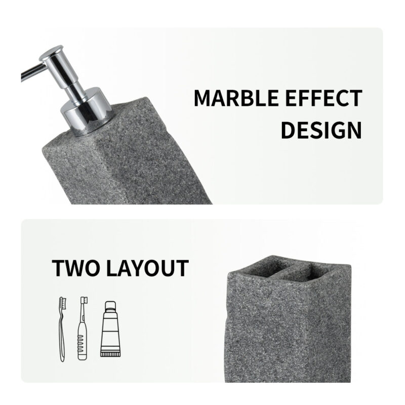 Bathroom accessories Resin 5 piece Sets BA016S05 - Image 5