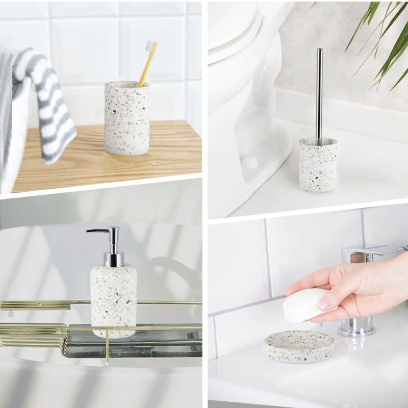 Bathroom Accessories 4 PCS Set Resin BA018S04 - Image 7