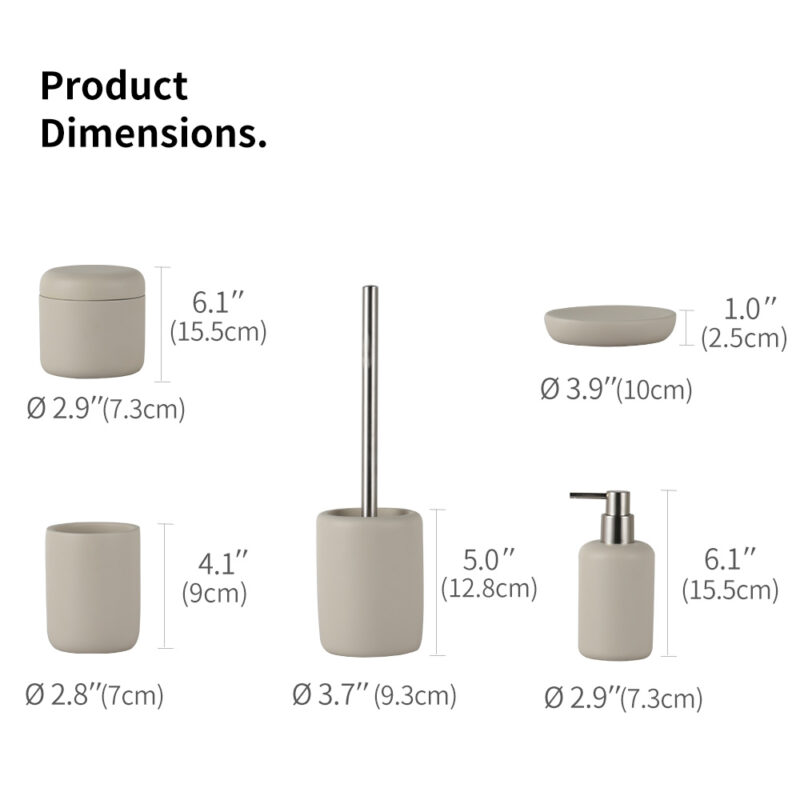 Bathroom Accessories 5PCS BA019S05 - Image 3
