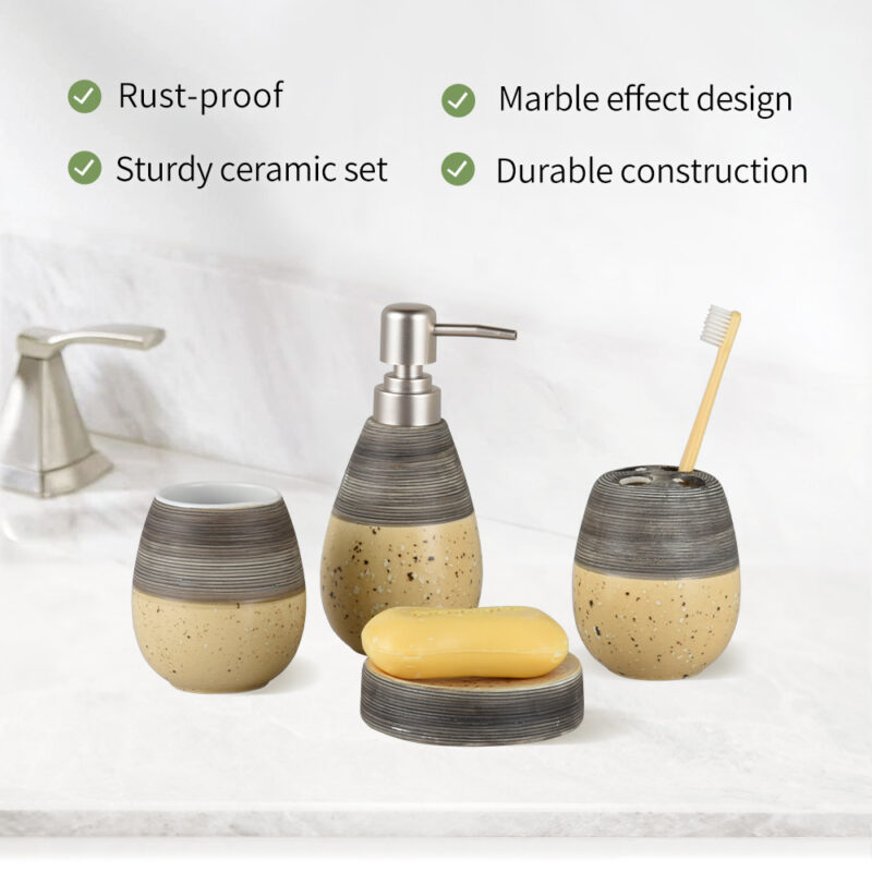 4 Pieces Bathroom Sets Accessories BA020S04 - Image 2