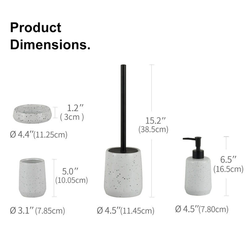 Bathroom Resin Accessories 4PCS Set BA021S04 - Image 3