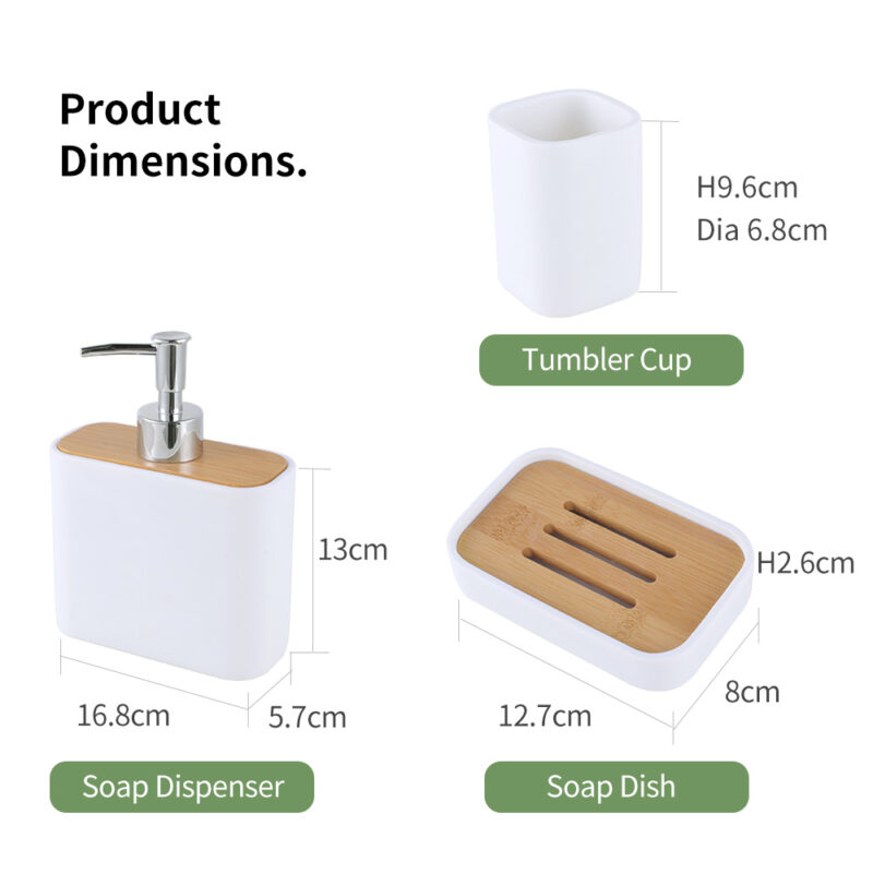 Bathroom Accessories Plastic 3PCS BA054S05 - Image 3