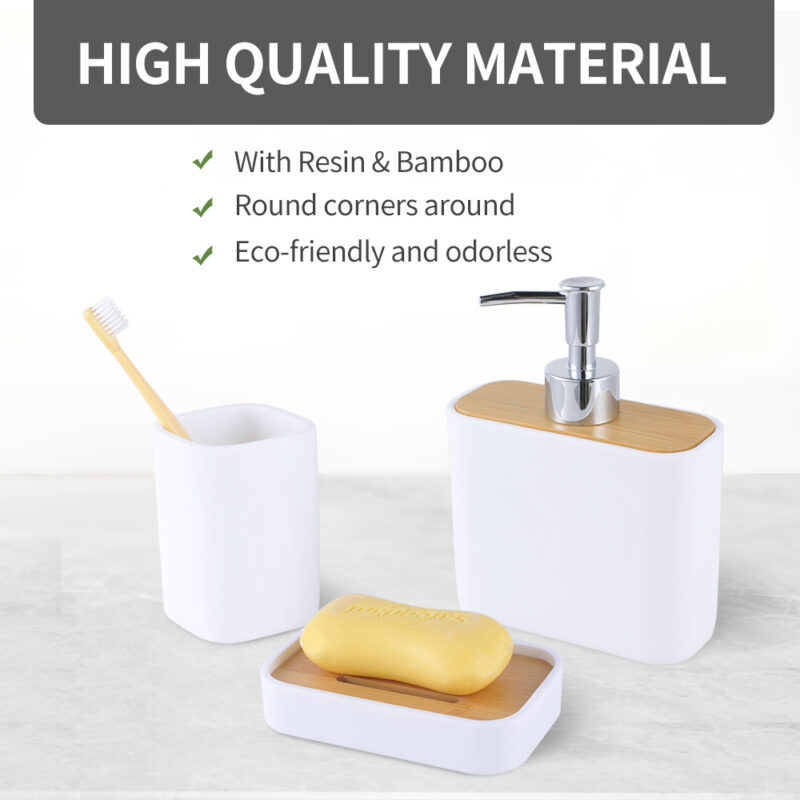 Bathroom Accessories Plastic 3PCS BA054S05 - Image 4