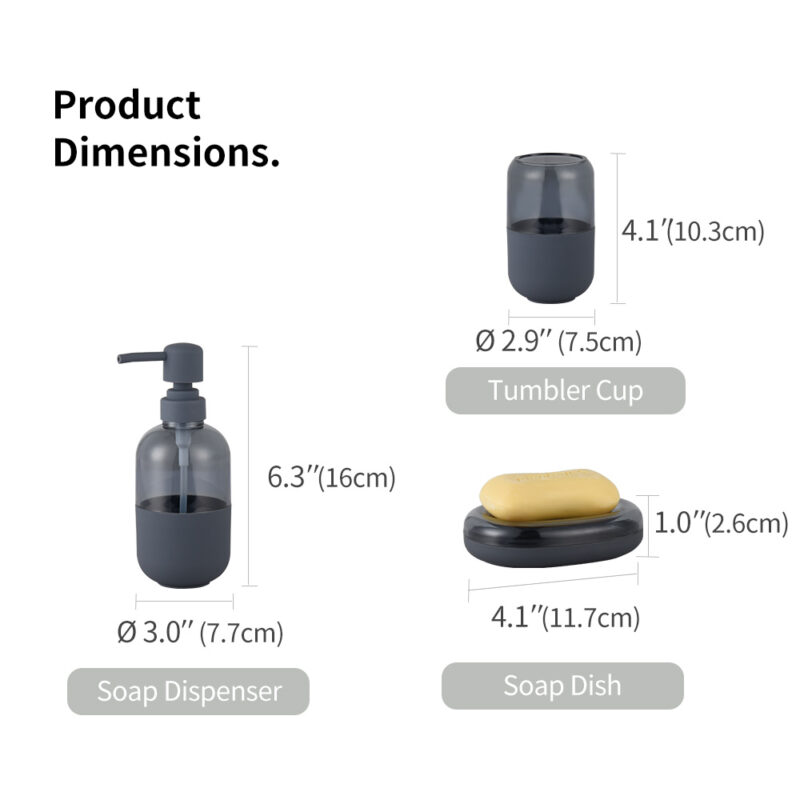 Hand Sanitizer Bottle Soap Dispenser 3 PCS Set BA186S03 - Image 3