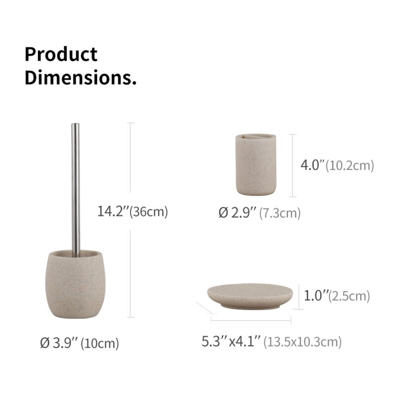 Bathroom Accessories Set 4 PCS set BA190S03 - Image 3
