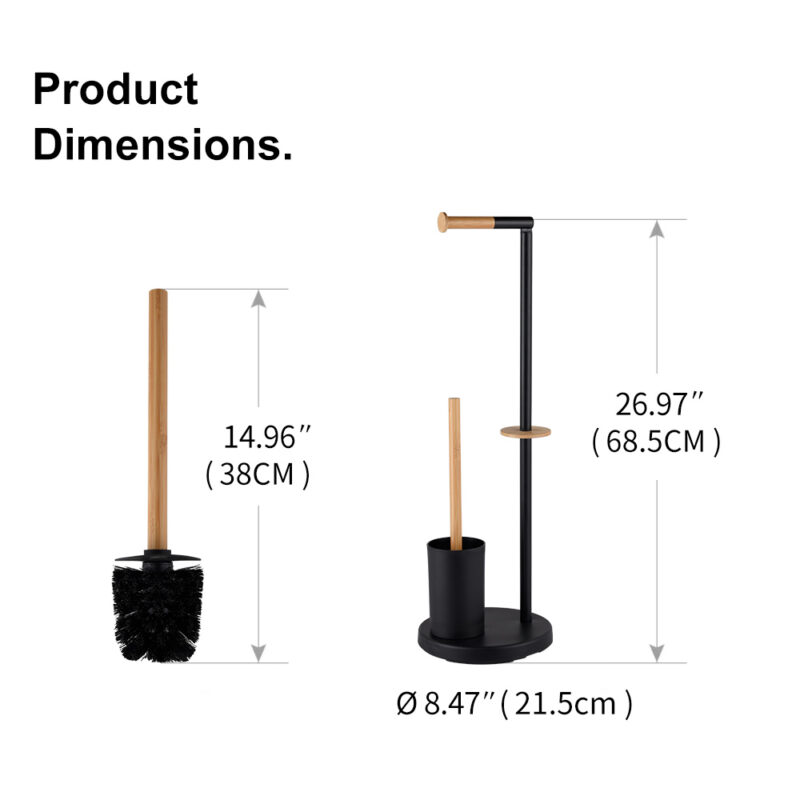Toilet Paper Holder with Toilet Brush Holder BTH020 - Image 4