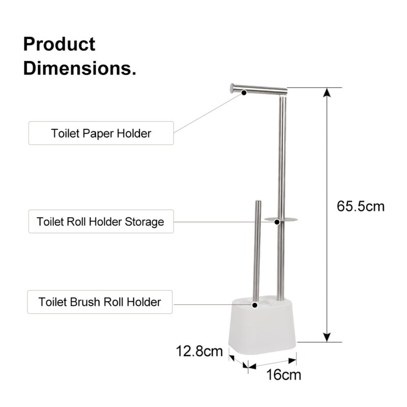 Paper Holder with Toilet Brush Holder BTH021 - Image 3