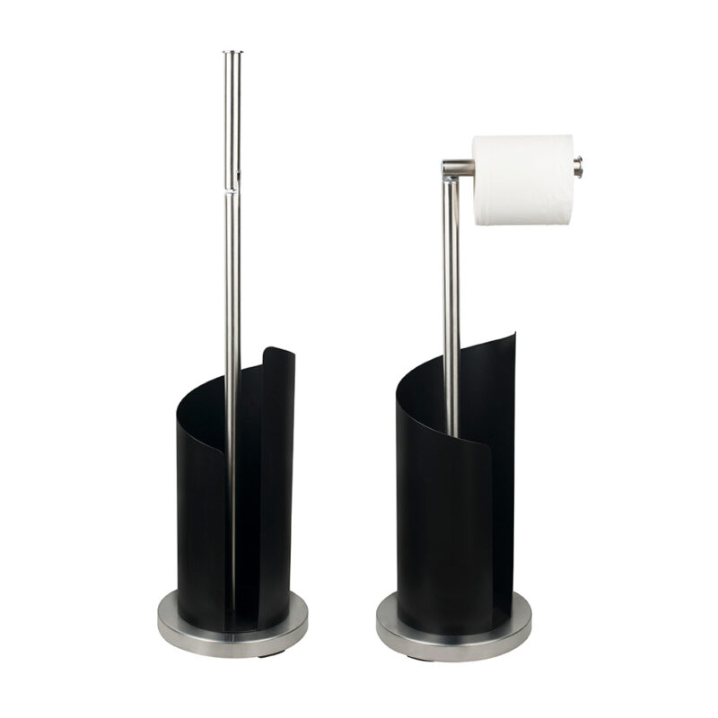 Toilet Paper Holder Stand with Storage Shelf BTH029