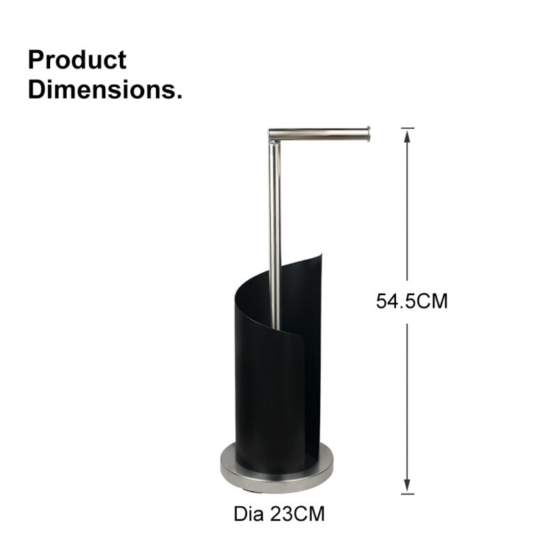 Toilet Paper Holder Stand with Storage Shelf BTH029 - Image 3