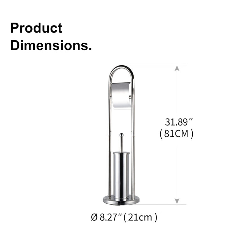 Toilet Paper Holder Stand with Holder Reserve Area BTH030 - Image 3