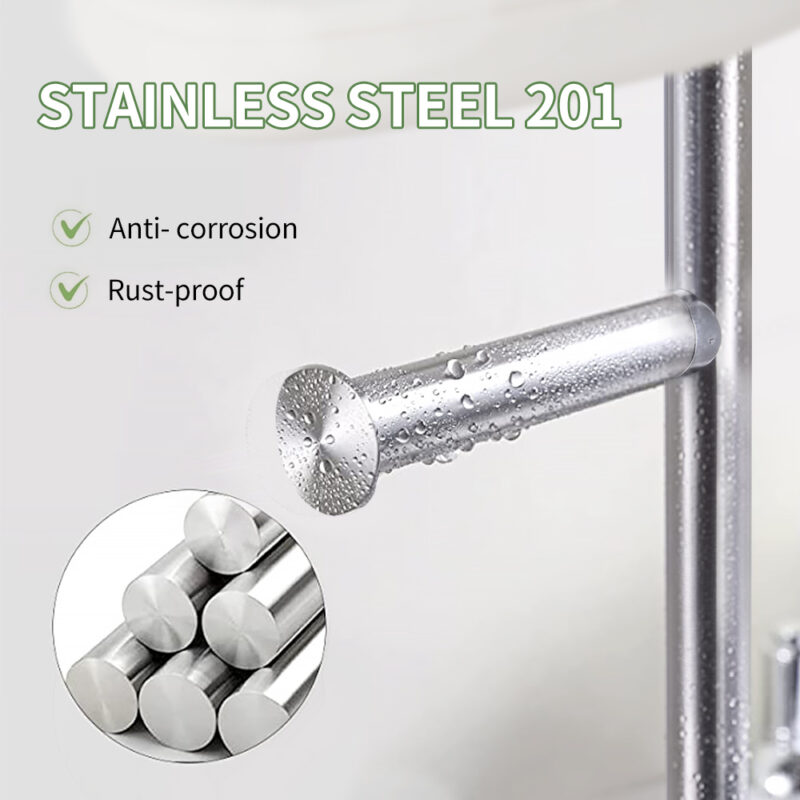 Bathroom Heavyweight Toilet Tissue Paper Roll Storage Holder Stand with Reserve and Shelve BTH042 - Image 4