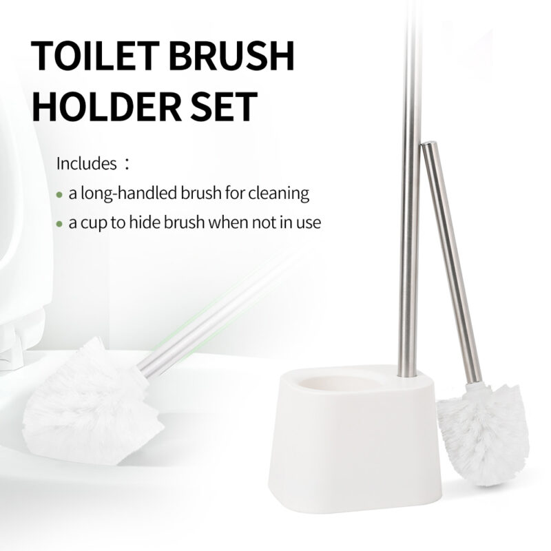Bathroom Heavyweight Toilet Tissue Paper Roll Storage Holder Stand with Reserve and Shelve BTH042 - Image 6