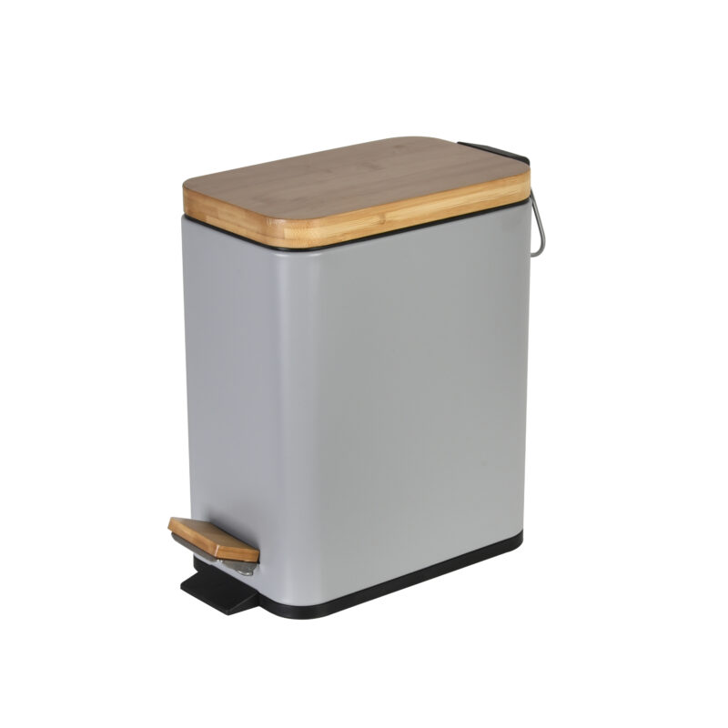 Dust Bin With Bamboo Lid WBS075