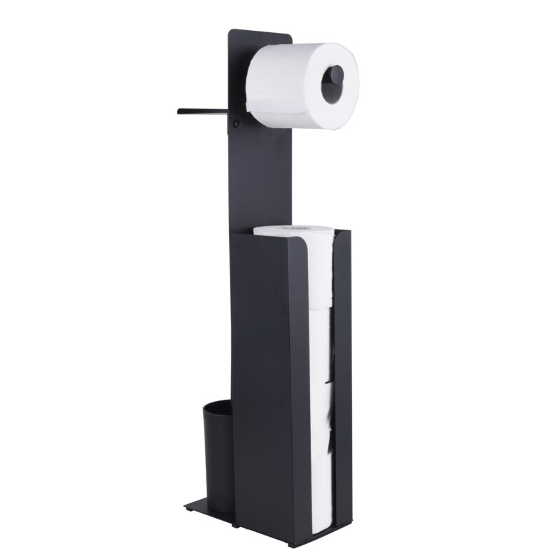 Toilet Roll Paper Holder with Toilet Brush and Phone Shelf BTH067 - Image 4