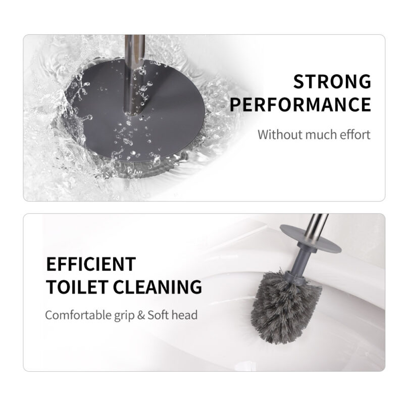 Toilet Bowl Brush Plunger Set with Holder TBO005 - Image 5