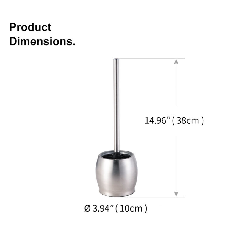 Toilet Brush Holder With Silicone Brush Head TBR017B - Image 3
