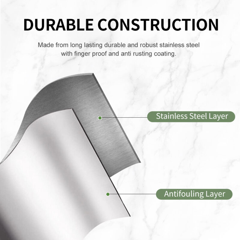 Round Toliet Stainless Steel Toilet Brush Holder TBR028 - Image 4