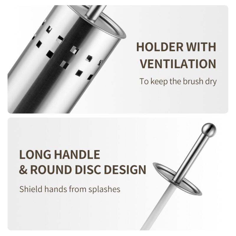 Round Toliet Bathroom Accessories Brush Holder TBR028 - Image 5