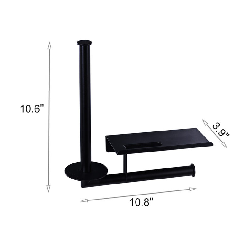 Toilet Paper Holder Wall Hanging with Phone Shelf 10.8*3.9*H10.6CM TH013B - Image 7