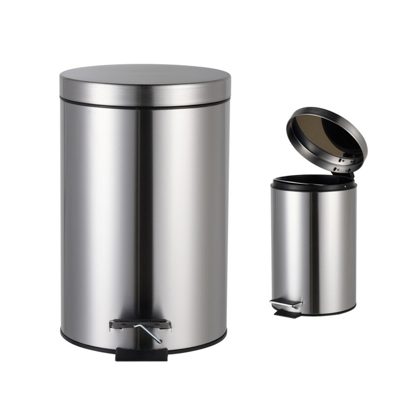 Round Pedal Bin with Inner WBR001L05
