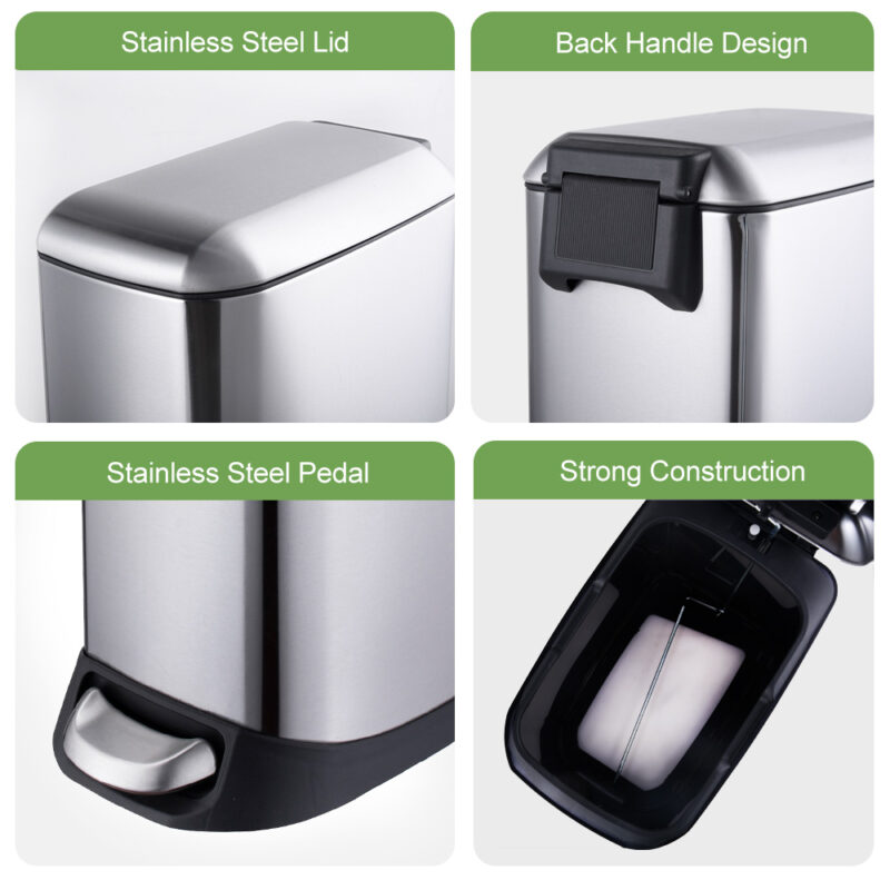 Kitchen garbage bins with lid WBS002 - Image 6