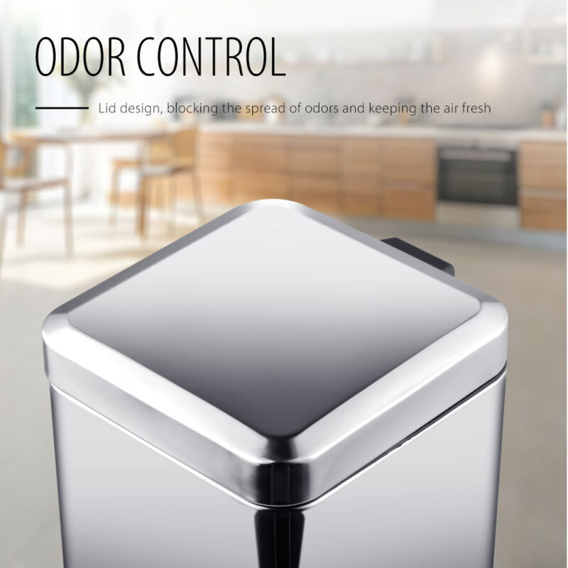 Rectangle Garbage Can with Silent Lid  WBS022 - Image 5